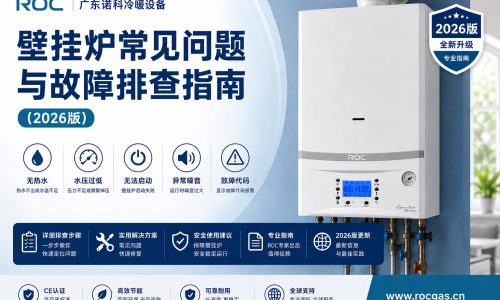 ROC诺科官方2026版燃气壁挂炉故障排查指南与常见问题海报
